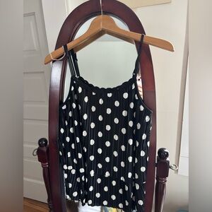 Polka dot y2k lace cami tank top